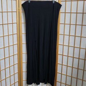 Torrid black knit car wash skirt maxi long slits EUC size 0 or large or 12